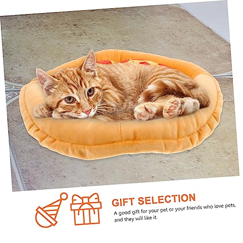  POPETPOP 5pcs Cat Nest Indoor Cat Toys Round Cushion Outdoor Mats Soft Plush Cat Mat Plush Dog Pet Bed Cat Mattress Pad Cat Toy For Indoor Cats Cat Hut Round Cat Bed Cloth Cattery Keep Warm