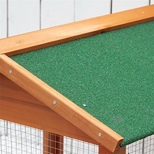  ACQUIRE 65" Outdoor Wooden Birdcage Aviary With Pull Out Tray 2 Doors, Orange 26.75" L X 24.75" W X 65" H