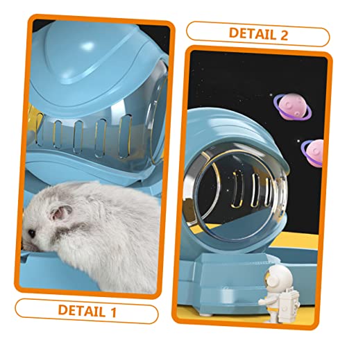  Hohopeti Hamster Feeder Hamster Food Dispenser Guinea Pig Feeder Rat Food Bowl Dog Supplies For Puppies Food Container Squirrel Feeder Hanging Bunny Feeder Household Hamster Feeder Sky-Blue