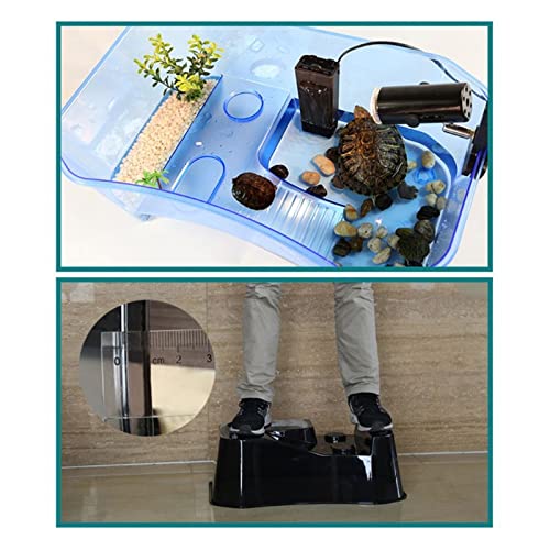  Feeding Reptile Feeding Terrarium Box Tortoise Lizard Feeding Box Reptile Aquarium Box Turtles With Sunshade Water Tank Breeding Food Tools Animal Habitat Cage Feeder Bowl Box