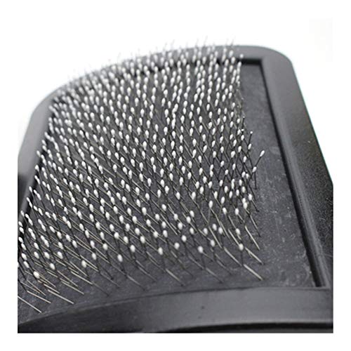  YangYan 1pc Pet Grooming Needle Comb Shedding Hair Remove Brush Slicker Massage Tool Dog Cat Supplies Protective Pet Accessories DogComb (Color : Black, Size : S)