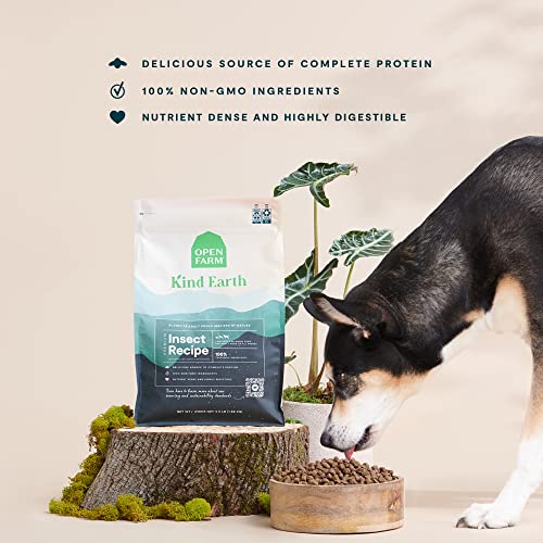  Open Farm Kind Earth Insect Based Dry Dog Kibble, Natural Source Of Complete Protein, Nutrient-Dense, Highly Digestible, Hypoallergenic, Lower Carbon Footprint (3.5 Pound Pack Of 1)