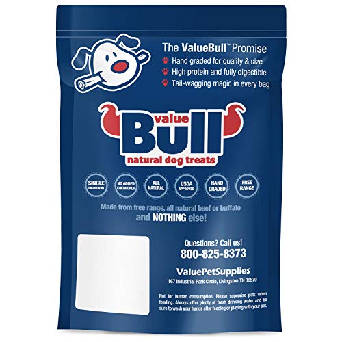  ValueBull Bully Sticks For Dogs, Jumbo 5-6 Inch, Varied Shapes, 25 Count - All Natural Dog Treats, 100% Beef Pizzles, Single Ingredient Rawhide Alternative