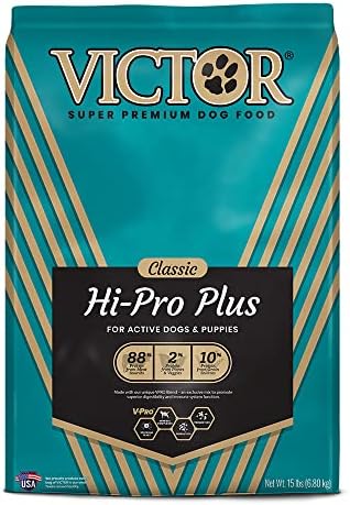  VICTOR Super Premium Dog Food – Hi-Pro Plus Dry Dog Food – 30% Protein, Gluten Free - For High Energy And Active Dogs & Puppies, 50lbs