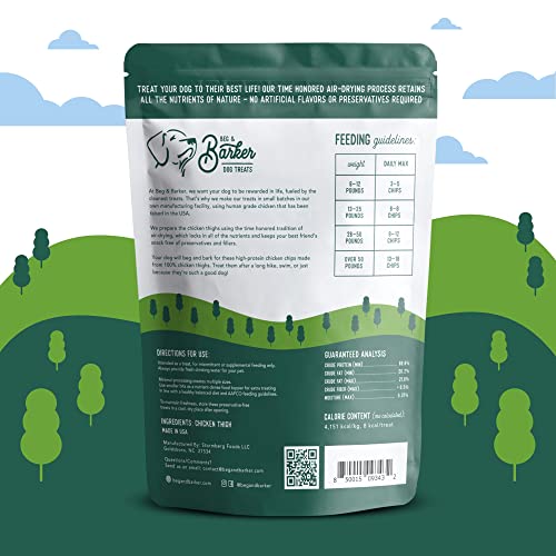  Beg & Barker Chicken Chips For Dogs (8oz, Pack Of 1) - Single Ingredient Dog Treats Made For Small And Large Dogs Protein Human Grade Dog Treats Made From Real Meat Chicken, Made In USA
