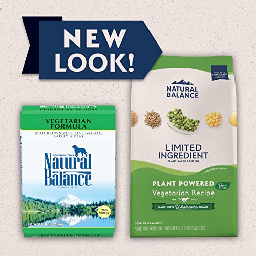  Natural Balance Limited Ingredient Adult Dry Dog Food With Vegan Plant Based Protein And Healthy Grains, Vegetarian Recipe, 12 Pound (Pack Of 1)