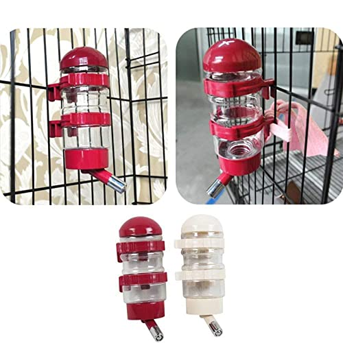 AACARB Cat Water Dispenser, Pet Drinking Fountains Dog Cage Bottle Dog Cat Water Dispenser Kettle Automatically Feeding Water (Color : Red Wine)