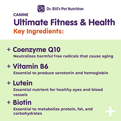  Dr. Bill’s Canine Ultimate Fitness & Health & Canine Optimum Skin & Coat Dog Supplement Bundle