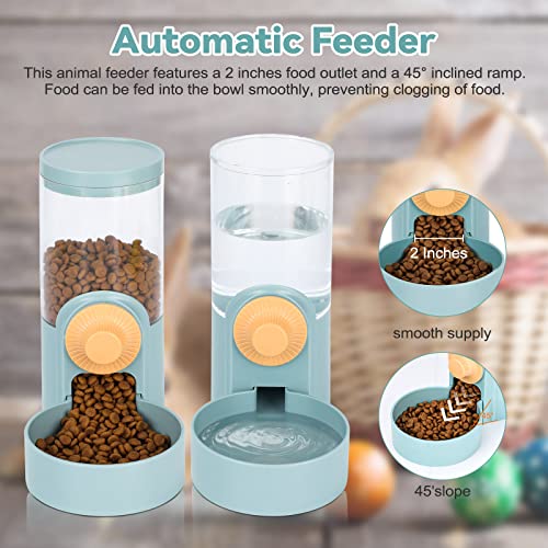  YUEPET Rabbit Food Water Dispenser, 35 OZ Large Capacity Bunny Feeder Hanging Suitable For Rabbits Ferrets Guinea Pigs Small Animals