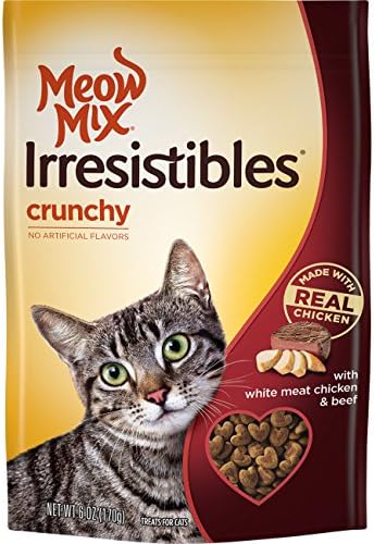  Meow Mix Irresistibles Soft Cat Treats With Real White Meat Chicken (Pack Of 10), 3 Oz.