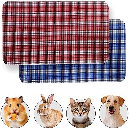  JT Pet Guinea Pig Cage Liner - Pack Of 4 Washable Pee Pads For Dogs, Smooth Fleece Guinea Pig Bedding For Cage & Crates, Reusable & Waterproof Puppy Pee Pads - 36x24 Inches, Brown Grey