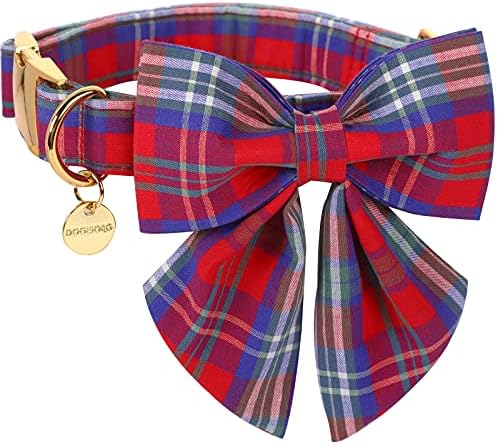  DOGWONG Summer Dog Collar With Bowtie, Green Avocado Dog Collar Comfortable Durable Fruit Dog Collar For Small Medium Large Dog