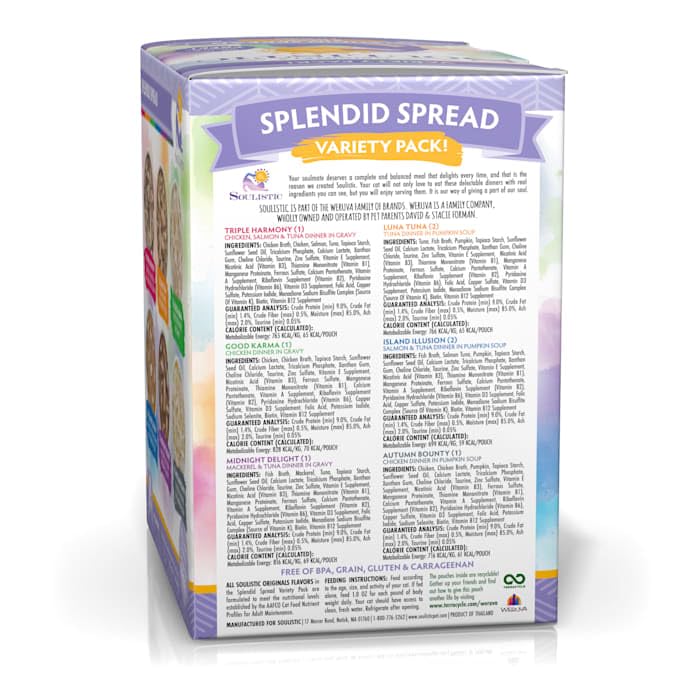  Soulistic Originals Splendid Spread Variety Pack Wet Cat Food, 3 Oz., Count Of 8
