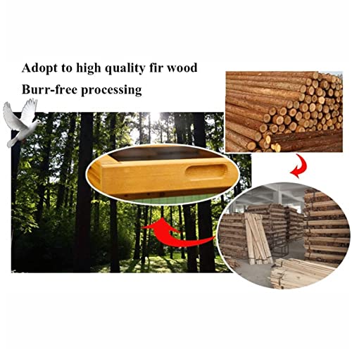  QXWJ Dog House,Wooden Outdoor With Porch Food Bowl Storeroom Pet Log Cabin Style Kennel,Weather Resistant Waterproof Home Pet Furniture,for Small Medium Large Animals