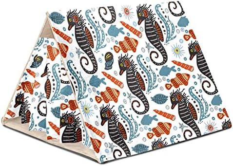  Y-DSIWX Guinea Pig Hideout House Bed, Burger Donut Hot Dog Pizza Flat Food Pattern Rabbit Cave, Squirrel Chinchilla Hamster Hedgehog Nest Cage