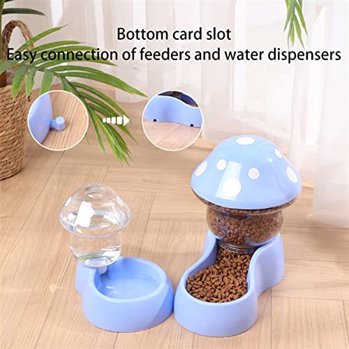  AYENCI Cat Automatic Water, Pet Dog Bowl Automatic Water Feeder 1.8L Pet Food Bowl Drinking Bottle Cat Puppy Bowl Dog Feeding Bowl (Color : Water-Blue)