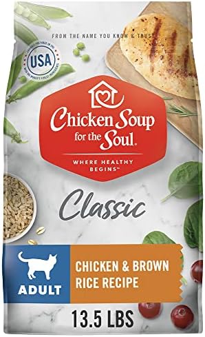  Chicken Soup For The Soul Pet Food - Adult Dry Cat Food, Salmon & Brown Rice Recipe, 4.5 Lb. Soy, Corn & Wheat Free, No Artificial Flavors Or Preservatives