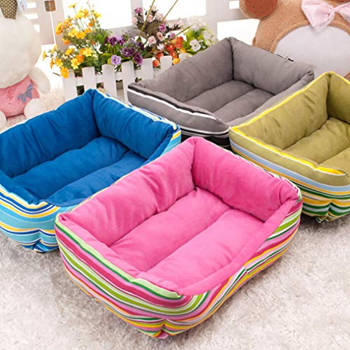  SENERY Winter Striped Beds For Large Dogs Washable Pet House Soft Warm Dog Mats Pad Merry Christmas Decor