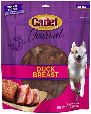  Cadet Gourmet Duck Breast Dog Treats - Healthy & Natural Dog Training Treats For Small & Large Dogs - Inspected & Tested In USA (2.5 Lb.)