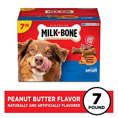  Milk-Bone Peanut Butter Flavor Dog Treats, Small Biscuits, 7 Pounds