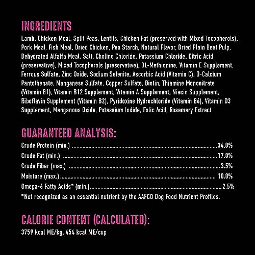  CRAVE Grain Free High Protein Adult Dry Dog Food With Lamb, 4 Lb. Bag