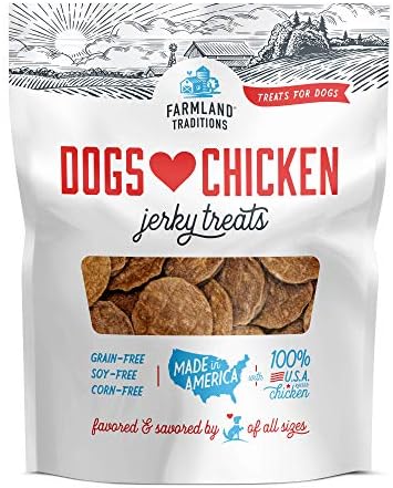  Farmland Traditions Filler Free Dogs Love Chicken Premium Jerky Treats For Dogs, 2 Lbs.