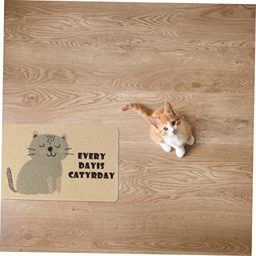  Ipetboom Outdoor Seating Cushions 1pc Pet Cat Litter Mat Outdoor Seat Cushion Cat Matts For Litter Pet Cushion Dog Food Carpet PVC Grey Outdoor+mat