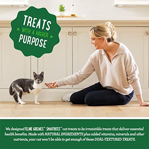  FELINE GREENIES SMARTBITES HEALTHY INDOOR Natural Treats For Cats, Tuna Flavor, 16 Oz. Tub