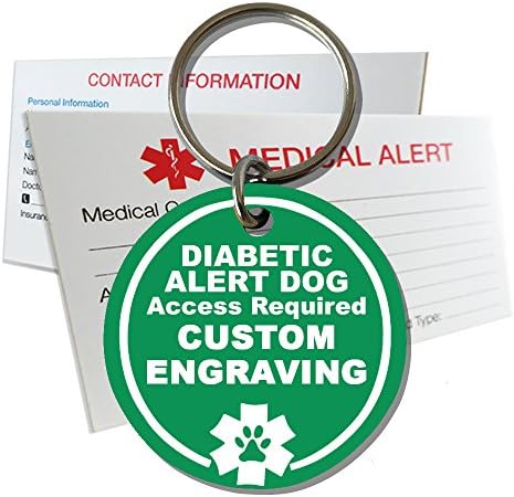  My Identity Doctor Diabetic Alert Dog Tag Custom Engraved Round Plastic - Blue - Large