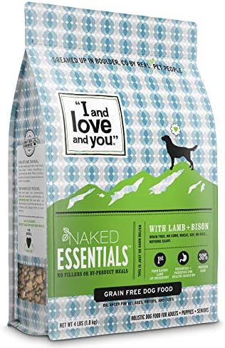  "I And Love And You" Trial Size Naked Essentials Lamb & Bison, Grain Free Dry Dog Food, 4 LB