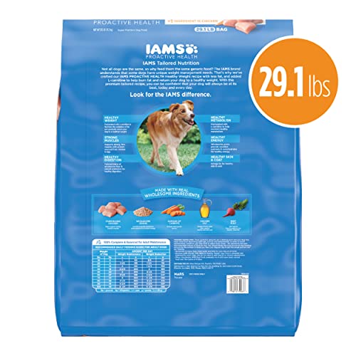  IAMS Adult Healthy Weight Control Dry Dog Food With Real Chicken, 29.1 Lb. Bag