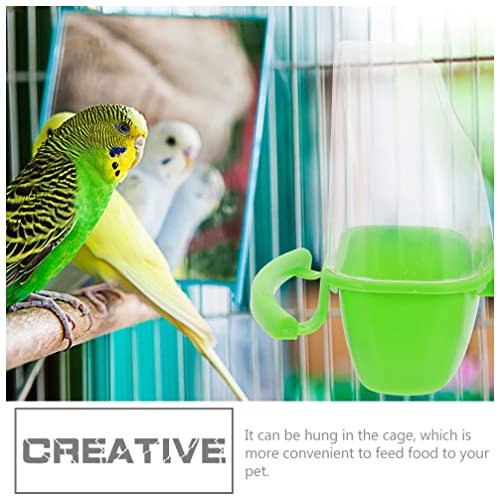  NOGRAX Water Containers 2Pcs Professional Parrot Feeders Convenient Bird Food Bowls Wear- Resistant Bird Cage Feeders Parakeet Bird Cage Small Bird Cage Feeder