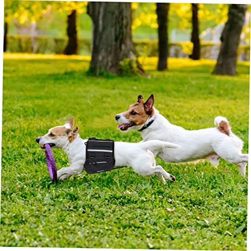  NOLITOY 3 Pcs Medium Pet Adjustable For Hound Rucksack Doggy Dog Vest Travelling Harness Portable Camping Hiking Bags Saddle Self Bag Back Outdoor Mini Walking Nylon Large Pockets Black