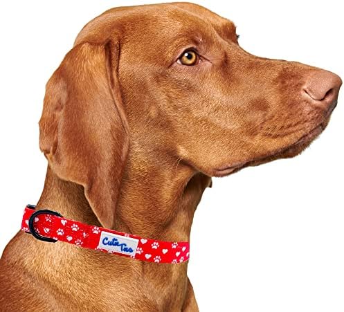  CUTIE TIES Dog Collar Flamingos– Durable Nylon Material - Premium Quality Collars For Dogs - Fancy Collars - Cute Dog Collars In Three Sizes (Flamingos, Large (16" - 26"))