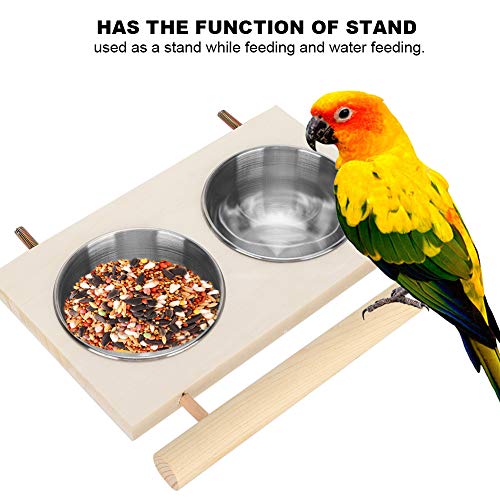  Rehomy Parrot Feeding Bowl Stainless Steel Bird Cage Food Water Feeder For Cockatiel Budgies Parakeet Parrot Lovebirds Finch Pigeon