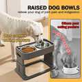  IKEREE Elevated Dog Bowls 4 Height Adjustable Raised Dog Bowl With 2 Stainless Steel Dog Food Bowls Non-Slip Dog Bowl Stand Adjusts To 3”, 8.7”, 10.3”, 12” For Small Medium Large Dogs And Pets