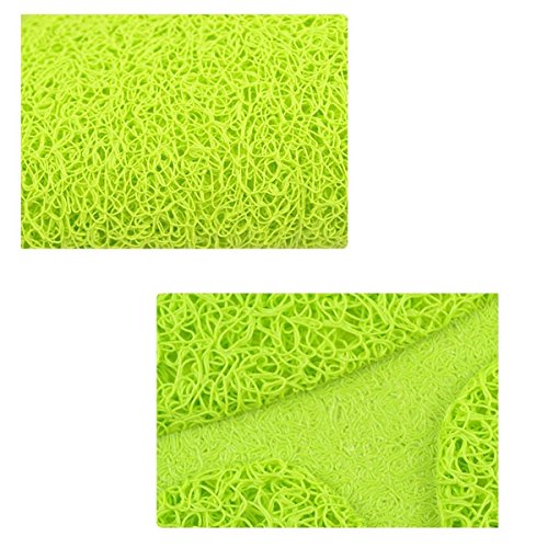  Pet Cat Litter Mat,MUEQU Waterproof Pet Box Mat Food Bowl Mat Cat Litter Trap Mat, Litter Trapper Mat,PVC, 30 X 40 Cm,Easy To Clean (Green)