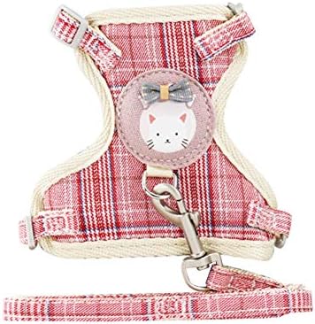  XxiaoTHAWxe Pet Leash Traction Rope, Pet Nylon Mesh Harness Leash Collar Clothes Vest Cat Kitten Cord Traction Rope For Walking Training Running - Blue L