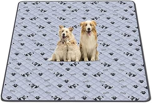  6 Pack Washable Dog Pee Pads 18x24 Inch, Reusable Puppy Training Pads Non-Slip Waterproof Potty Mat For Training, Travel, Whelping, Housebreaking, Incontinence (18x24 Inch)