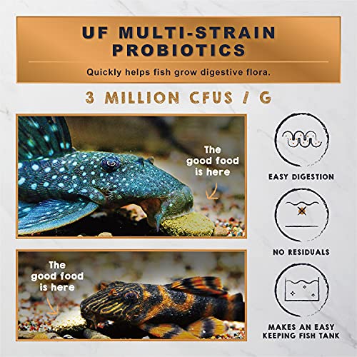  Ultra Fresh Algae Wafers Pleco Food, Spirulina & Algae, Sword Prawns, Balanced Diet, Color Enhancing, All Natural Ingredients, For Algae Eaters, Bottom Feeders, Vegetables Shrimp Pie, 5.11oz