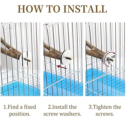  JYDQM 4Pcs/Set Pet Bird Chew Toys Parrot Perches Cage Ladders Stand Paw Grinding Toys For Parrot Bites Pet Product