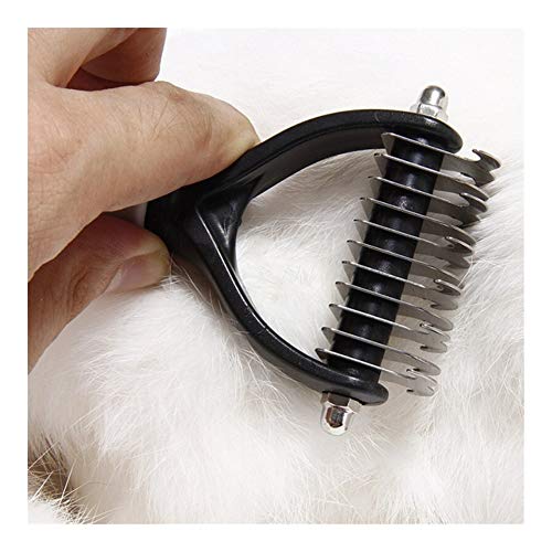  YangYan Pet Clean Hair Removal Remove Floating Hair Open Knot Comb Grooming Shedding Rake Dog Cat Pet Brush Grooming Tool (Color : Y, Size : S)