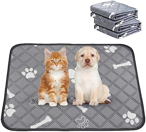  Yuehuam Washable Pee Pads For Dogs, 2 Pack Fast Drying Reusable Dog Training Pads, Super Absorbent Waterproof Whelping Training Mat For Puppy/Senior Dog Indoor, Outdoor And Car Travel