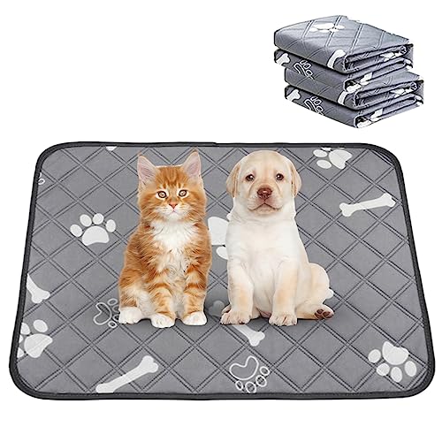  Yuehuam Washable Pee Pads For Dogs, 2 Pack Fast Drying Reusable Dog Training Pads, Super Absorbent Waterproof Whelping Training Mat For Puppy/Senior Dog Indoor, Outdoor And Car Travel