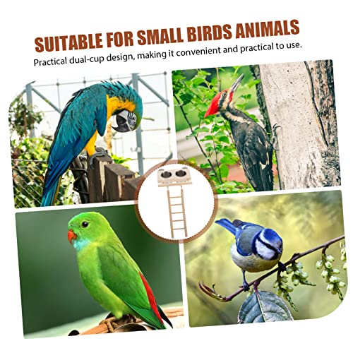  EVANEM 1 Set Feeder Parakeet Perch Humming Bird Feeder Stainless Steel Containers Cage Pet Food Container Bird Food Feeder Pet Parrot Playstand Parrot Eating Bowl Parrot Feeder Birds Tray