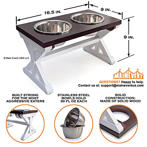  Modern Farmhouse Dog Bowl Stand, Dog Bowls Elevated Dog Food Stand, Raised Dog Bowls For Medium Dogs, Dog Food Bowls Elevated Dog Bowl Stand, Elevated Dog Bowls For Small Dogs, Rustic Dog Bowl Stand