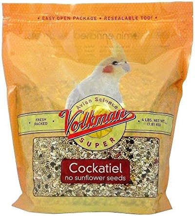  Volkman Avian Science Super Cockatiel No Sunflower Bird Food 4 Lb