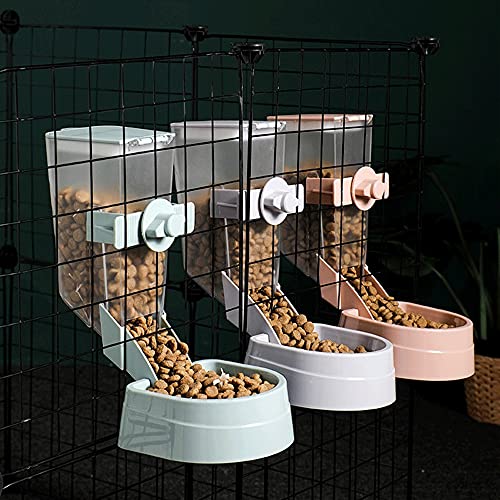  FUUIE Bowls For Food And Water Pet Hanging Food Dispenser For Dog Cage Feeder Device Automatic Rabbit Bird Feeders Adjusted Hangable Dog Bowl 2L Large Capacity
