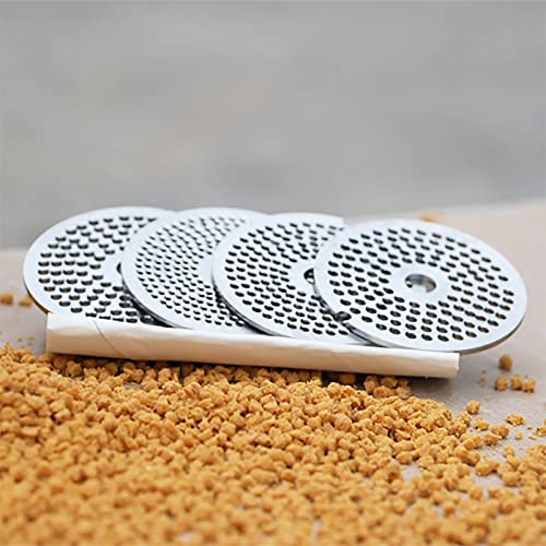  QCHIAN Manual Animal Feed Maker, Pet Dog Cat Feed Food Pellet Machine, Birds Fishing Bait Granulator Pelleter, 1.5/2.5/3/4/5/6/7/8/9/10mm Molds For Fish Parrot Chin Indigo Birds Larks Thrush
