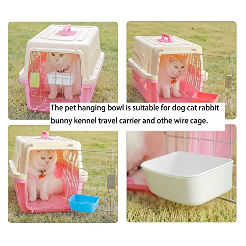  AMZSYLV 12 Pack Rabbit Feeder Waterer Chicken 15OZ Guinea Pig Cage Bowl Food Water Hanging Watering Container Feeding Dish Coop Cup Treats Drinker For Pigeon Dove Puppy Cat Bird Bath Basin Hamster Bed